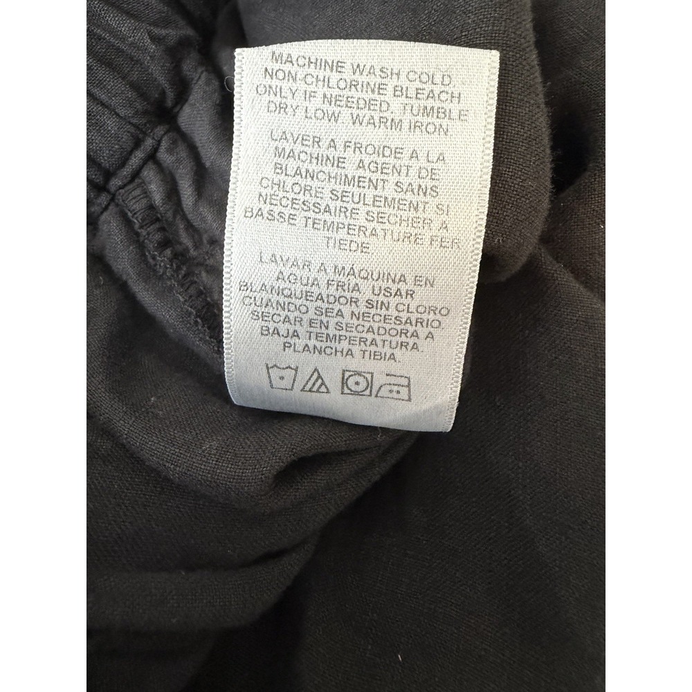 Velvet by Graham & Spencer Black Linen Pants Size Small - Picture 6 of 6